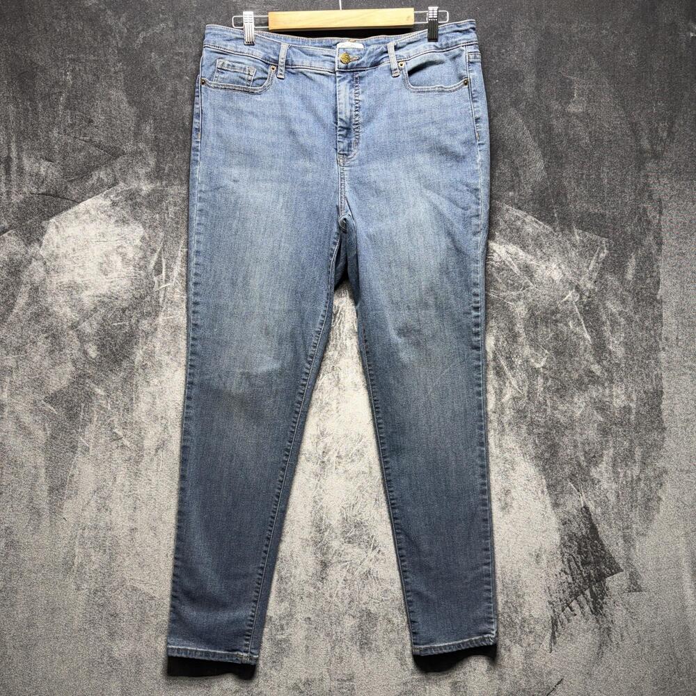 Jessica Simpson Jeans Womens 14 Blue High Rise Skinny Light Wash Denim Stretch